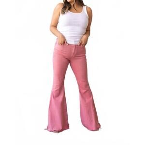 NEW GRACE + EMMA bell bottom jeans in pink